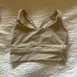 Adanola Safari Beige Cross Back Sports Bra